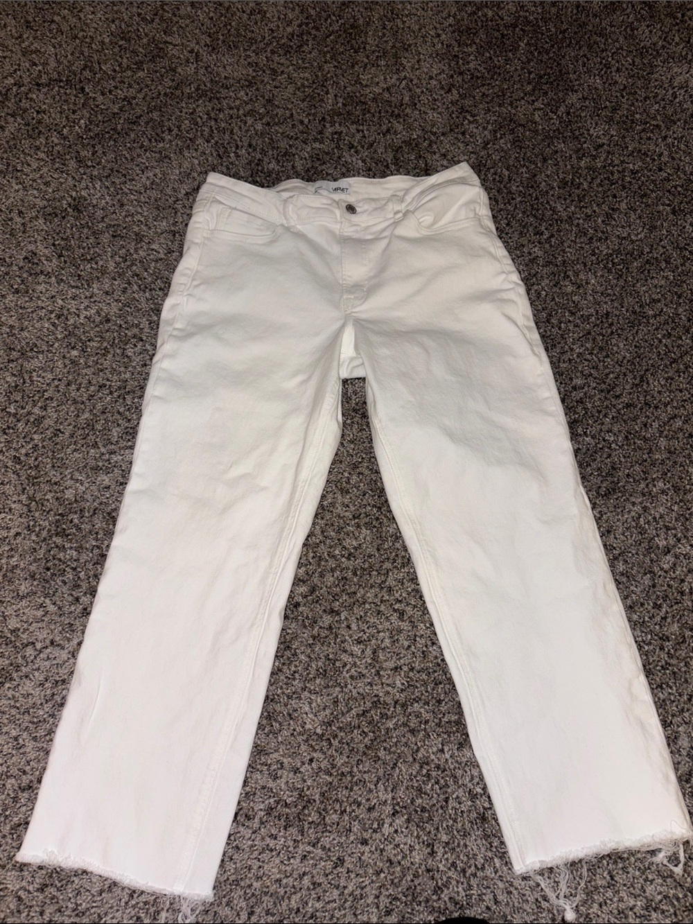 Women's White Cropped Jeans